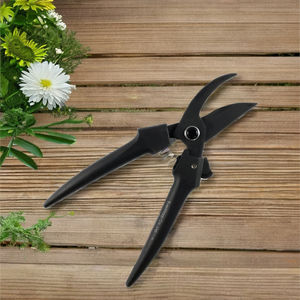 Best Seller Industrial 7.5" DIY Multi-Purpose Black Garden Trimming Scissors Japanese Stainless Steel Plastic Handle <b>Smooth</b> Edge - Product Image 1