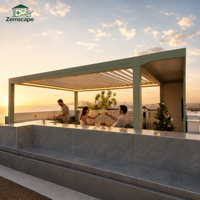 Auvent extérieur en aluminium imperméable, fabrication directe d'usine, moderne, durable, installation facile pour jardin, patio, cour arrière