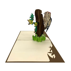 Éxito de Ventas: Adorno de Papel 3D con Diseño Personalizado de Pájaro Carpintero, Hecho a Mano en Hanói, Regalo para San Valentín, Bodas o con Temática Animal - Product Image 3