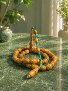 Tasbih classique en bois poli écologique, perles de prière islamiques faites à la main, chapelet musulman pour Dhikr quotidien, religieux - Product Image 2