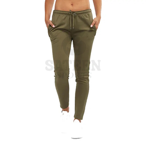 Women Olive Green Hooded <b>Tracksuit</b> Set Full Sleeve Zipper Front Side Pockets Sporty Casual Autumn Wear - Product Image 3