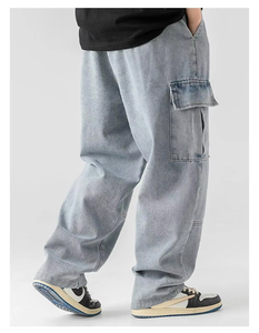 Jeans de Mezclilla para Hombre de Alta Calidad, Personalizados, a la Moda, de Primera Categoría, Corte Holgado, Recto, Transpirables, de Secado Rápido, Tallas Grandes, Color Invierno - Product Image 4