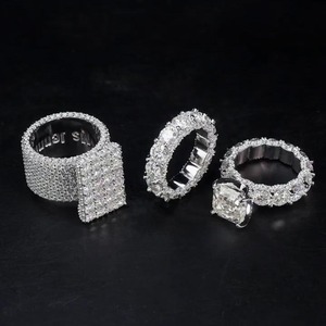 Indian Manufacture Moissanite Diamond Hip Hop <b>Ring</b> for Fashion Parties and Trendy Fashion Lovers Available for Factory Price - Product Image 4