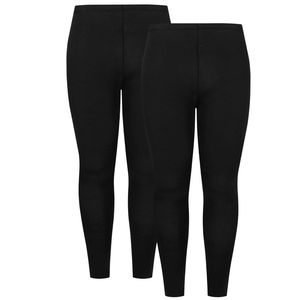 Leggings noirs unis taille haute pour femmes, lot de 2, respirants, anti-transpiration, extensibles dans quatre directions, pour entraînement décontracté et yoga, personnalisables OEM - Product Image 1