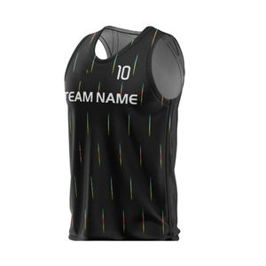 Custom <b>Men's</b> Team Lacrosse Jersey V-Neck Eco-Friendly Sublimation Printed Reversible Sleeveless Uniform <b>Shirt</b> - Product Image 1