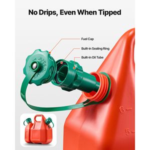 Contenitore Carburante da 6 Litri con Beccuccio da 2 Litri, Antigoccia, in Polietilene, per Moto, Portata Massima 5,5 L/min - Product Image 3