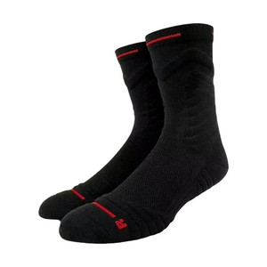 Athletic <b>Socks</b> Ankle Length Black Red Trim Breathable Knitted for <b>Running</b> Adults Summer Sport Wear - Product Image 1