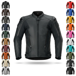 2026 New Latest Design Leather Motorcycle Jacket with Protective Armor Full Zip Closure and Mesh Panels for Bike Riders Jacket - Product Image 1