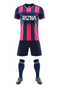 Premium Quality 100% Polyester Unisex Soccer Uniform Sets Custom Color V-neck Short Sleeves Quick Dry Breathable Mesh - Product Image 4
