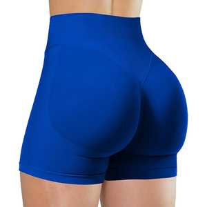 Shorts de fitness taille haute sculptants et liftants, effet ventre plat, en tissu doux sans coutures pour la course et le yoga - Product Image 1