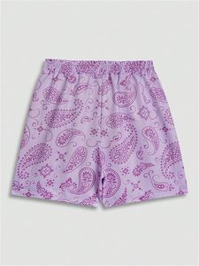 Ensemble 2 pièces pour homme, été, t-shirt à col rond avec imprimé graphique et short à motif paisley - Product Image 5