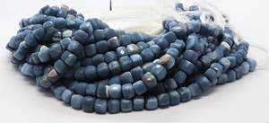 AAA Natural Blue Opal Faceted Cube Beads 8-8.5 MM Blue Opal Box <b>Gemstone</b> Beads 8 Inch Blue Opal 3D Cube Shape Stone Beads Bulk - Product Image 2