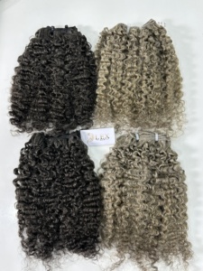 LEXHAIR Cabello Virgen Natural Rizado Gris Sal y Pimienta de un Solo Donante, Tendencia en Colores Personalizados, Venta al por Mayor, Cabello Vietnamita 100% - Product Image 5