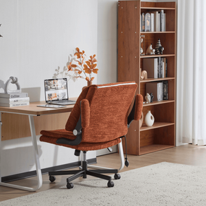 Sedia da Ufficio con Gambe Incrociate, Supporto Lombare Dinamico ad Airbag, Schienale e Braccioli Ribaltabili, Seduta Larga - Product Image 4