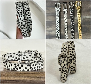 New Handcrafted Hair on Animal Print Western Women's Belt Handmade 100% Real Leather Boho Style Fur Cover Buckle Belt for <b>Jeans</b> - Product Image 3