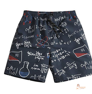 Nouveau short de bain pour enfants en coton respirant à séchage rapide, personnalisé, style décontracté, avec logo uni blanc - Product Image 1