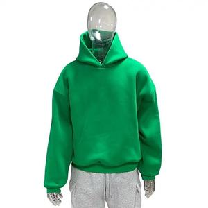 Sweat à capuche oversize épais double couche pour homme, coupe classique, style streetwear, brodé, 100 % coton, respirant pour l'hiver - Product Image 5