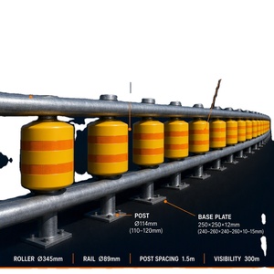 Barrera de Seguridad Vial para Absorción de Impactos de Vehículos, Protección Contra Choques en Carreteras, Cilindro Giratorio de EVA - Product Image 1
