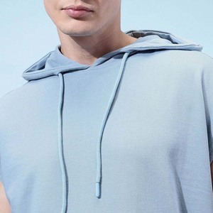 Sweat-shirt zippé à capuche oversize pour homme, gris uni, en molleton bouclette, décontracté, pour l'automne, 500 g/m², tricoté 100 % coton, avec poche frontale à logo - Product Image 6