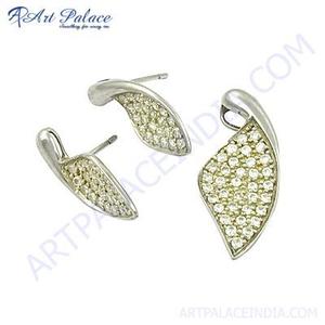 Último juego de colgante de plata esterlina 925 con joyería de moda de piedras preciosas de Zirconia cúbica - Product Image 1