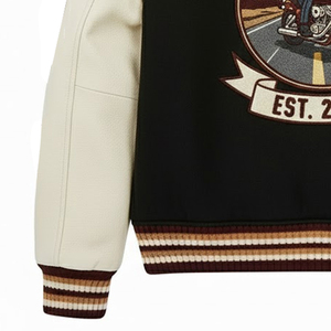 Chaqueta Varsity de Invierno para Hombre, Diseño Nuevo, Tejido de Lana, con Capucha, Servicio OEM, Color Sólido - Product Image 4