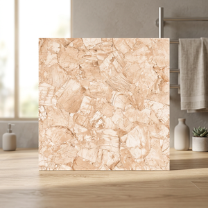 Carreaux de porcelaine brillants Kiara Brown 2x2 pieds, finition marbre premium pour revêtements de sol commerciaux, design céramique - Product Image 1