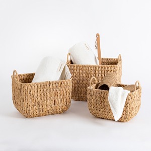 Panier tressé à la main en jacinthe d'eau, best-seller, fait main, pour rangement et organisation - Product Image 2