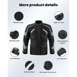 Veste de moto imperméable pour homme avec protections CE en gel de silice, équipement de cyclisme, veste de motocross pour motard - Product Image 6