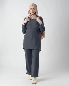 Unisex <b>Scrub</b> <b>Tops</b> Hospital Uniform Long Sleeve Dark Gray Cotton Polyester Woven Medical <b>Scrubs</b> Pockets Needle Detection High - Product Image 6