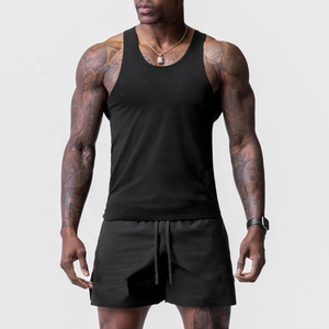 Débardeur sans manches en tricot uni pour homme, respirant, col rond, décontracté, pour la salle de sport, l'entraînement et le quotidien - Product Image 5
