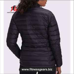 Women <b>Quilted</b> Puffer Jacket Full Sleeve Stand Collar Winter Solid Color Polyester <b>Wadding</b> Zipper Closure - Product Image 3