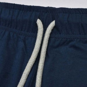 <b>Men's</b> <b>Navy</b> Blue Sweatpants With Gray Side Stripe Elastic Waist Drawstring Casual <b>Joggers</b> 100% Cotton Midweight Autumn Wear - Product Image 6