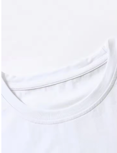 Camiseta de algodón nueva de verano para mujer, elástica, holgada, blanca, de manga corta - Product Image 3