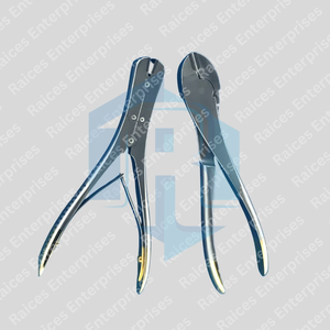Coupant de fil CNS à double action avec embout latéral et coupe-fil TC, instrument chirurgical orthopédique à mâchoires en carbure de tungstène pour la coupe de fil osseux - Product Image 5