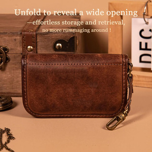 Porte-clés en cuir fait main de qualité supérieure avec coutures soignées et système de gestion des clés organisé, à prix raisonnable - Product Image 6
