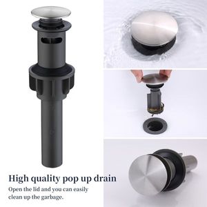 Rubinetto per lavabo bagno a 2 maniglie, 8 pollici, in nichel spazzolato, con beccuccio girevole a 360 gradi, a 3 fori, per lavabo da appoggio - Product Image 5