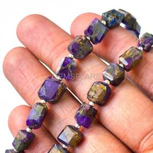 Aaa Mohave Amethyst Nugget Beads 5x7-6x8MM Copper Turquoise Faceted Tumble Shape Beads Amethyst Wholesale Beads For Jewelry Maki - Product Image 6