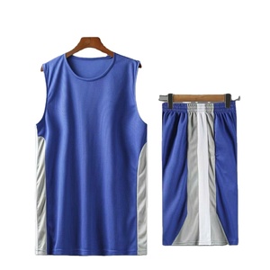 Ensemble uniforme de basket-ball bleu, maillot de sport sans manches, short en maille, séchage rapide, vêtements d'équipe, impression personnalisée - Product Image 4