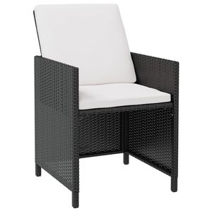 Ensemble de meubles d'extérieur noir et blanc crème, collection de meubles de jardin élégante - Product Image 3