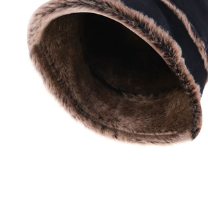 Chapeau bob personnalisé en coton/polyester avec doublure en fourrure, pour femme, chaud, nouveau style. - Product Image 6