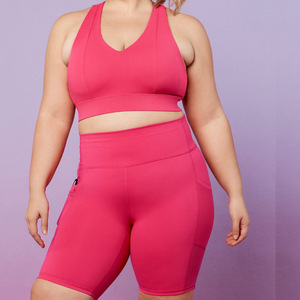 Shorts de Yoga de Tallas Grandes con Cintura Alta, Tela Elástica de Compresión, Ropa Deportiva de Soporte para Entrenamiento en el Gimnasio para Mujer - Product Image 1