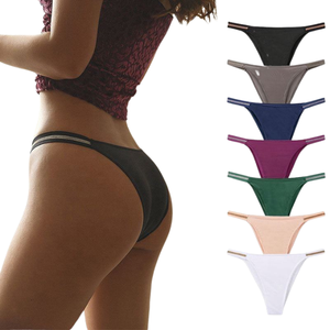 Tanga G-String Micro Mini Ultrafino Sin Costuras para Mujer, Sexy, de Cintura Baja, de Nailon, con Tanga de Corte Profundo en V y Lencería con Plug Anal - Product Image 2