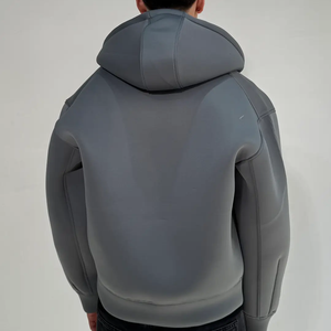 Custom logo New Design <b>Men</b> <b>Hoodie</b> 500GSM Heavyweight Windproof Keep Warm Bonded Zipper <b>Hoodie</b> for <b>Men</b> - Product Image 1