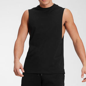 Servicio OEM Personalizable: Camiseta sin Mangas de Algodón y Fibra de Bambú Transpirable de Alta Calidad para Hombre, Estilo Urbano para Fitness - Product Image 5