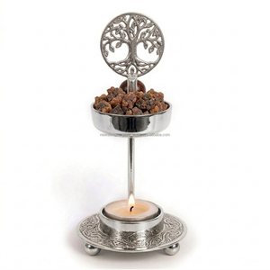 <b>Decorative</b> Centerpiece Height Adjustable Metal Resin Burner - Product Image 4