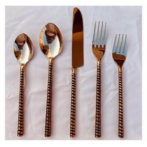 Juego de Cubiertos de Acero Inoxidable de Alta Calidad, Ecológico, Moderno, para Restaurante, Cuchara, Tenedor, Cuchillo, Cubertería Portuguesa, Juego de Cubiertos Dorados - Product Image 1