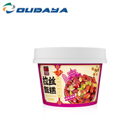 OUDAYA-vaso de plástico reciclable para yogurt, taza de yogur con cuchara, de grado alimenticio, ecológico, PP