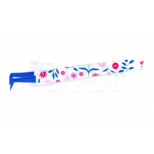 Pince à cils à motif floral avec pointes bleues lisses en plastique de précision pour extension de cils - Product Image 1