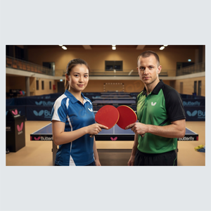Raquette de tennis de table 2026 la plus vendue, manche en bois, caoutchouc rouge à picots extérieurs, lame 7 plis, poignée droite, pour entraînement - Product Image 5
