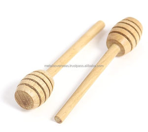 Honey Dipper Stick Individually <b>Wrapped</b> Perfect for Wedding Shower Party Favors Honey Jar Spoon or Honey <b>Wooden</b> 4 Inch Pack of 2 - Product Image 2